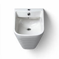Biały ceramiczny umywalka wisząca 40 x 30 x 15cm do łazienki