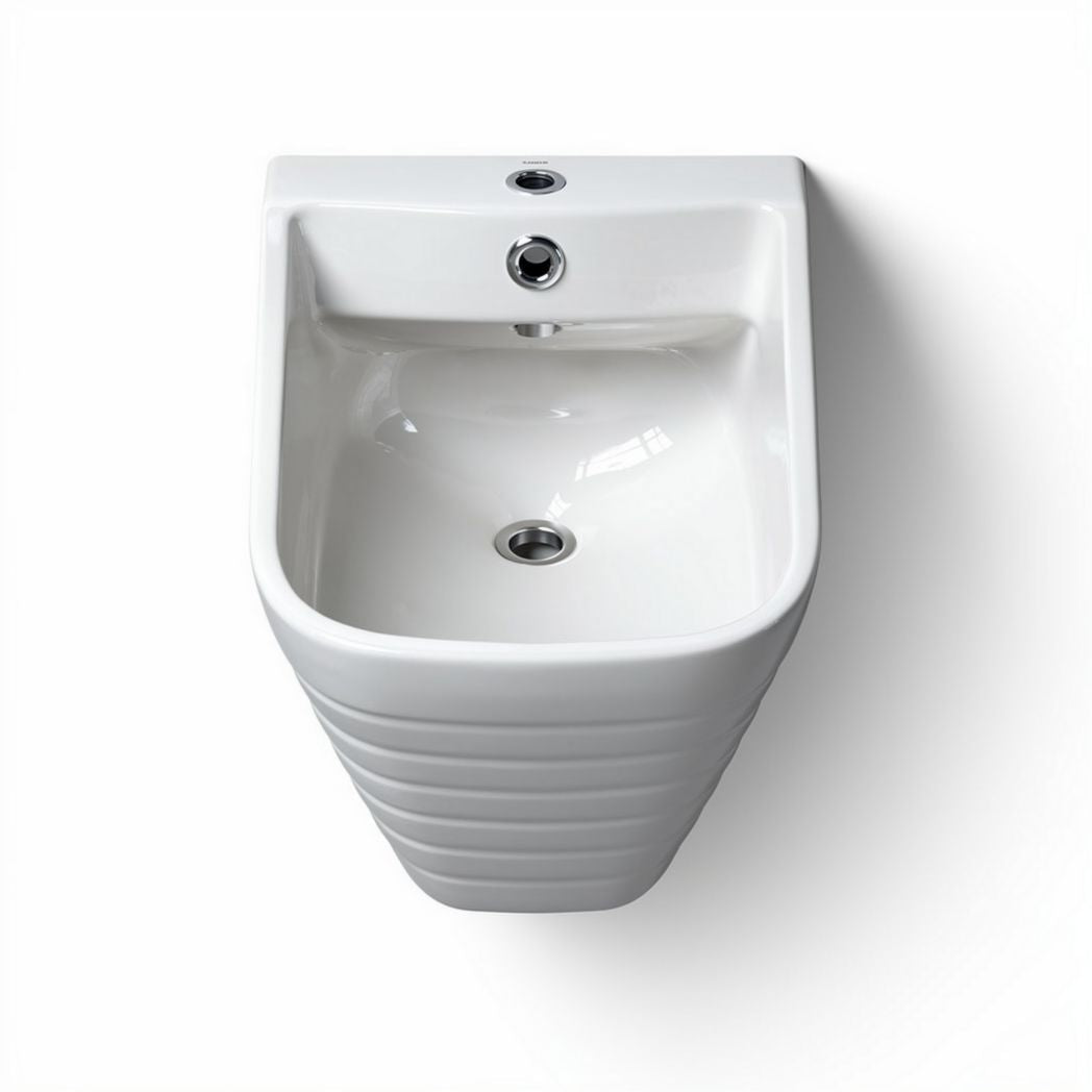 Biały ceramiczny umywalka wisząca 40 x 30 x 15cm do łazienki